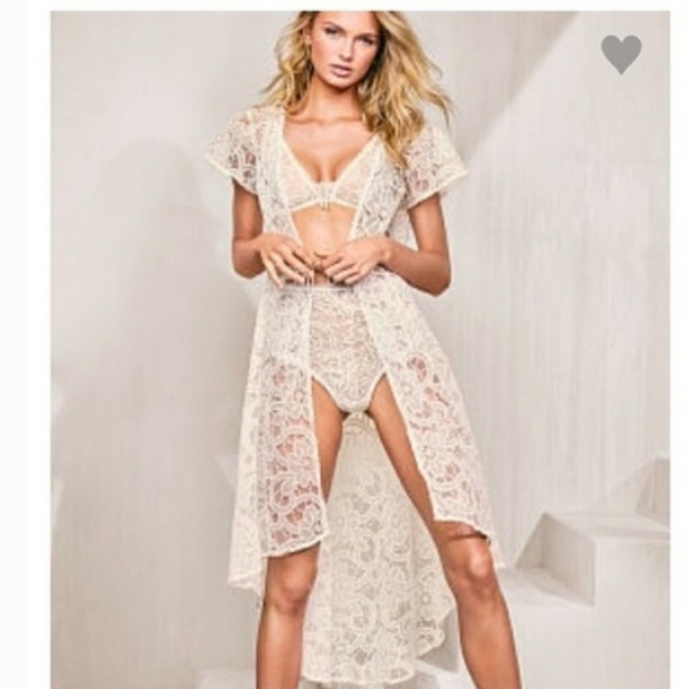 Victoria's Secret Fishnet Lace Kimono/Cover-up